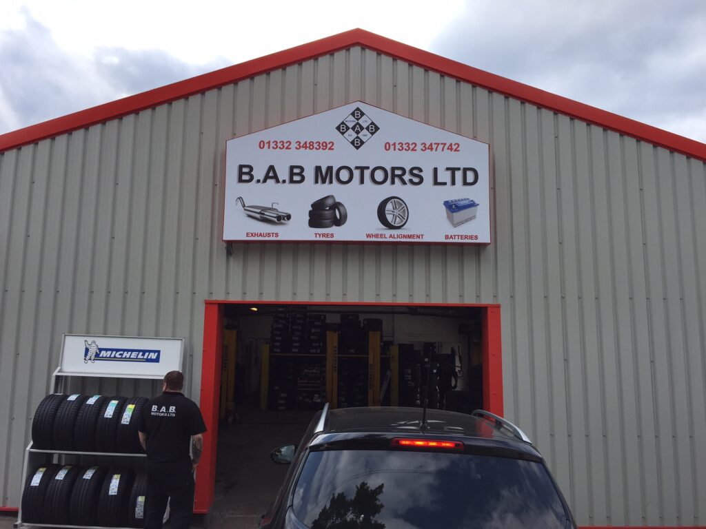 B.A.B Motors - Signage for refurbished building